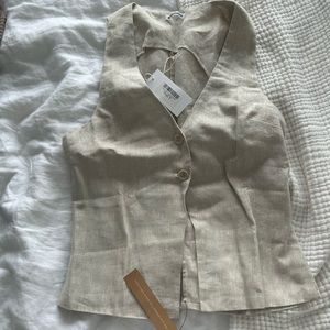 Talia Linen Vest Reformation